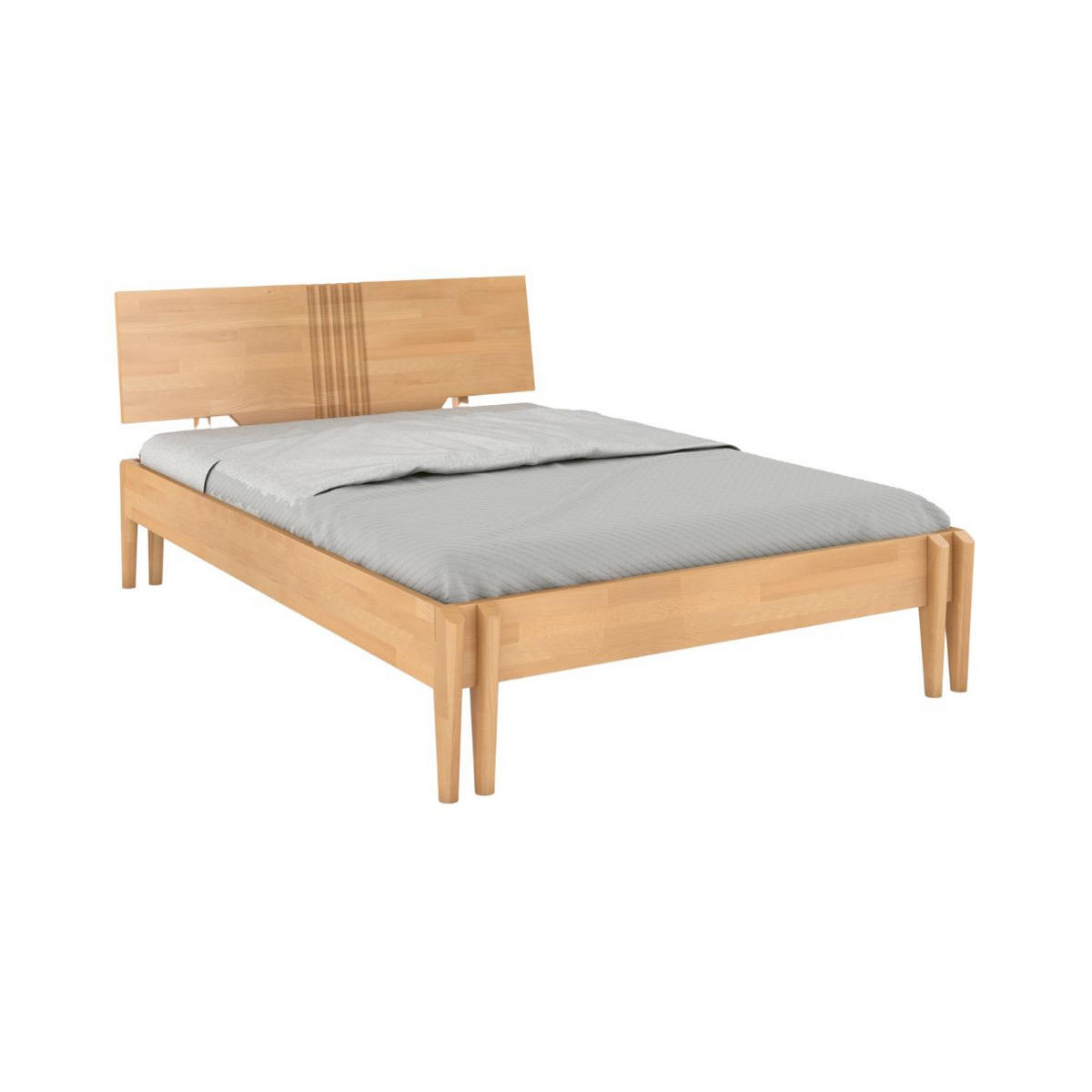 MASSIVHOLZBETT Poznan in Naturfarben, Buche-lackiert, 180x200 - Buchefarben, Holz/Buchenholz (180/200cm) - Visby