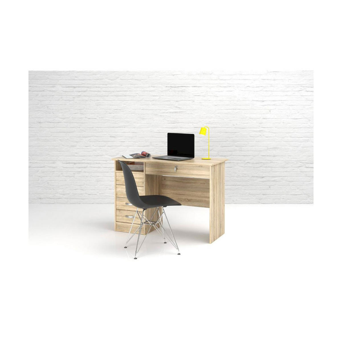 SCHREIBTISCH Fula Eichefarben 109/48/76 cm - Eichefarben, Holzwerkstoff (48/109/76cm) - ebuy24