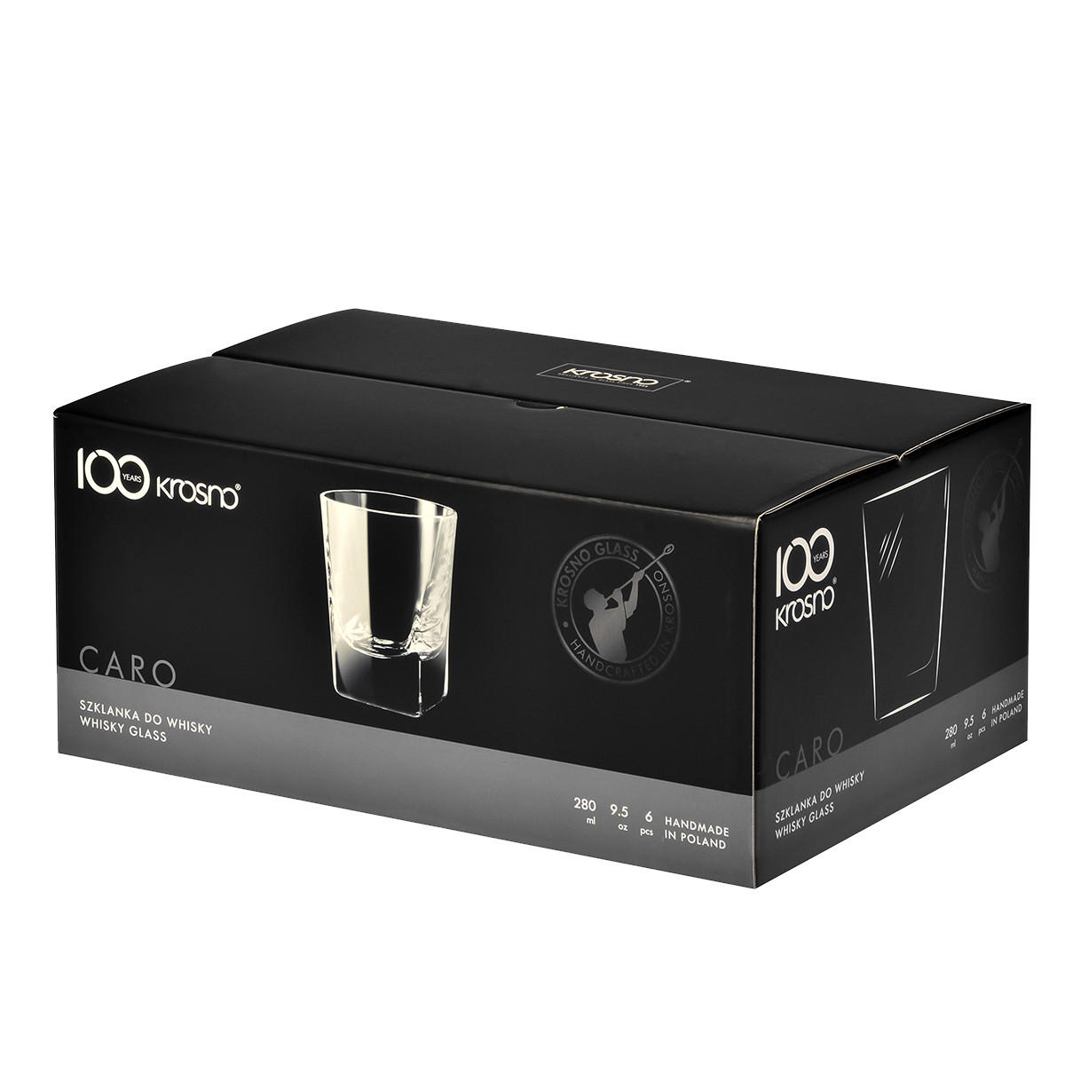 WHISKYGLÄSER Caro, 6er-Set, 280 ml, Handgemacht - Transparent, Glas (0.28L) - Krosno Glass