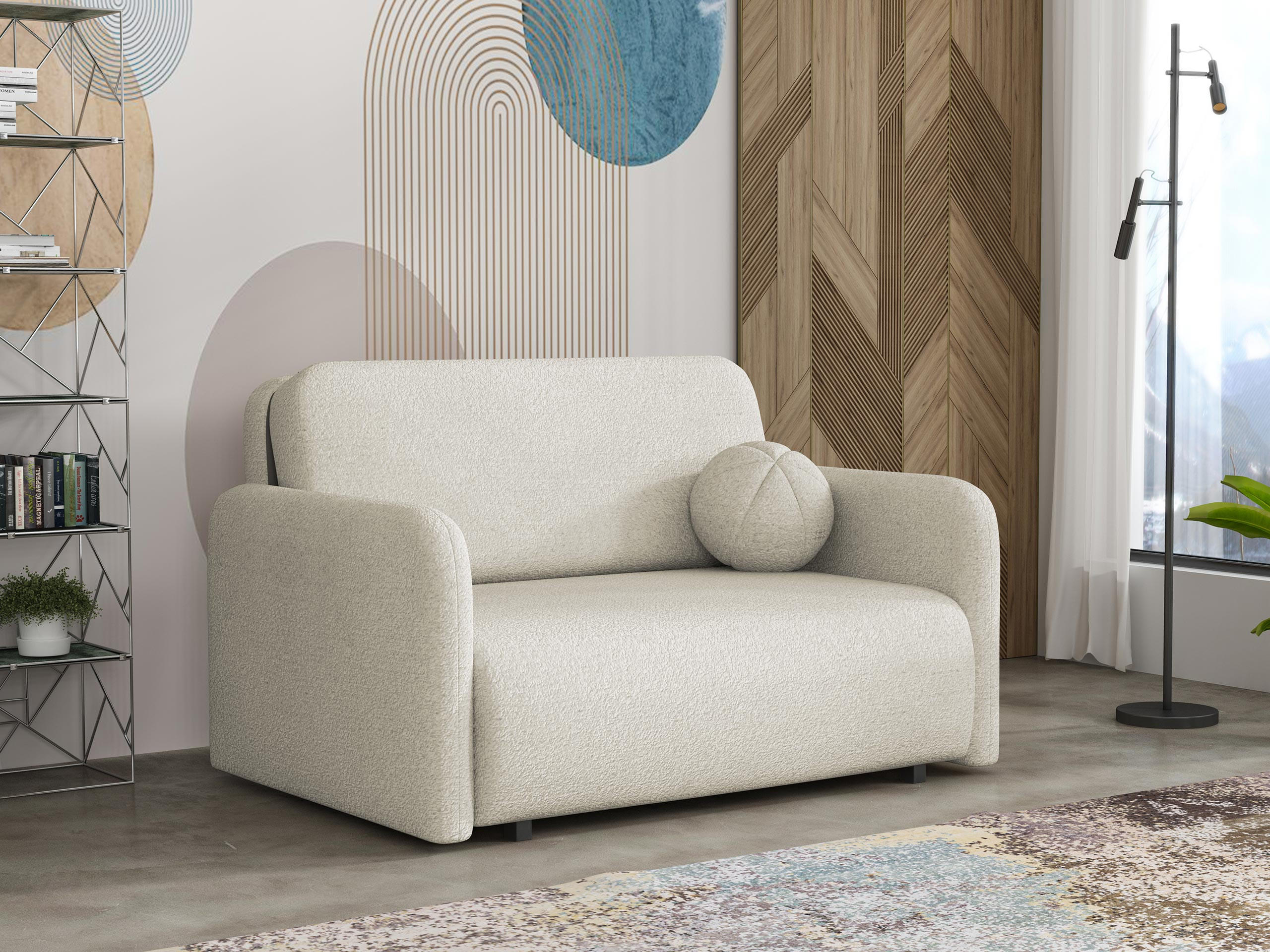 SCHLAFSOFA Viva Sun II - Beige/Schwarz, Holz/Textil (130/85/103cm) - MIRJAN24