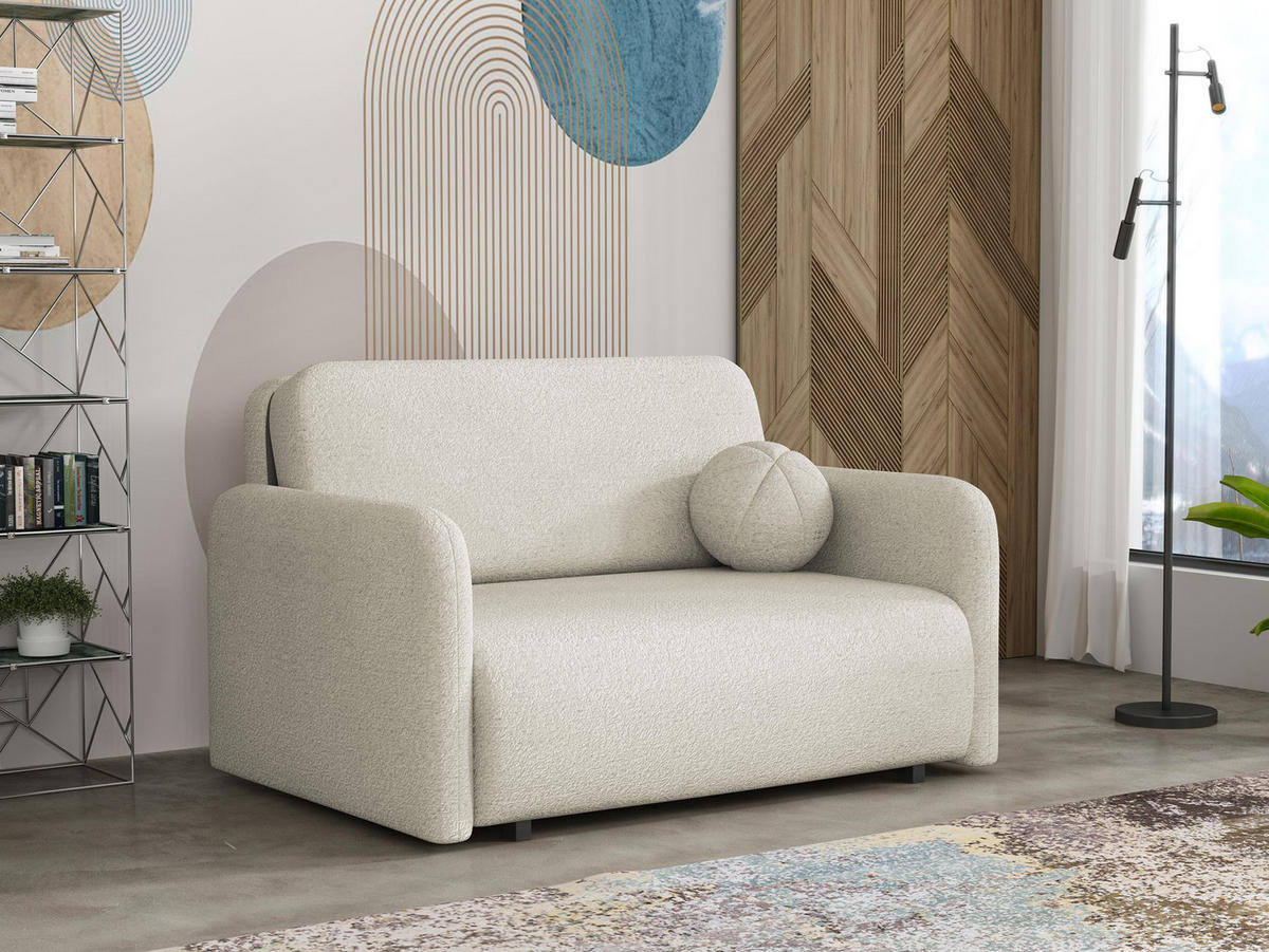 SCHLAFSOFA Viva Sun II - Beige/Schwarz, Holz/Textil (130/85/103cm) - MIRJAN24