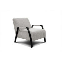 SESSEL KOBE, ecru - Ecru/Schwarz, Holz/Textil (72/76/90cm) - Courtois Laville