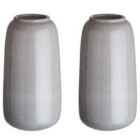 VASE (2er Set) Lou - Grau, Keramik (21cm) - BUTLERS