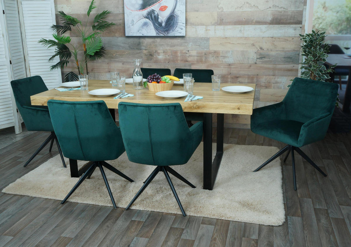 JEDÁLENSKÁ stolička Zelená - zelená, textil (60/87/68cm) - MCW