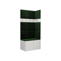 MOBILIER PENTRU HOL Orion I - alb/verde, material plastic/compozit lemnos (84/186/46cm) - MIRJAN24