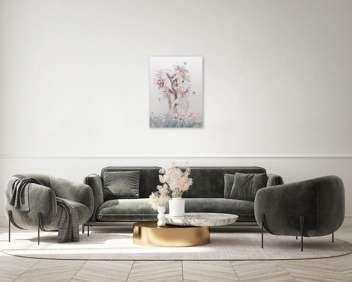 ACRYLBILD HANDGEMALT 75/100 cm - Taupe/Beige, Holz/Textil (1.82/100cm) - KUNSTLOFT