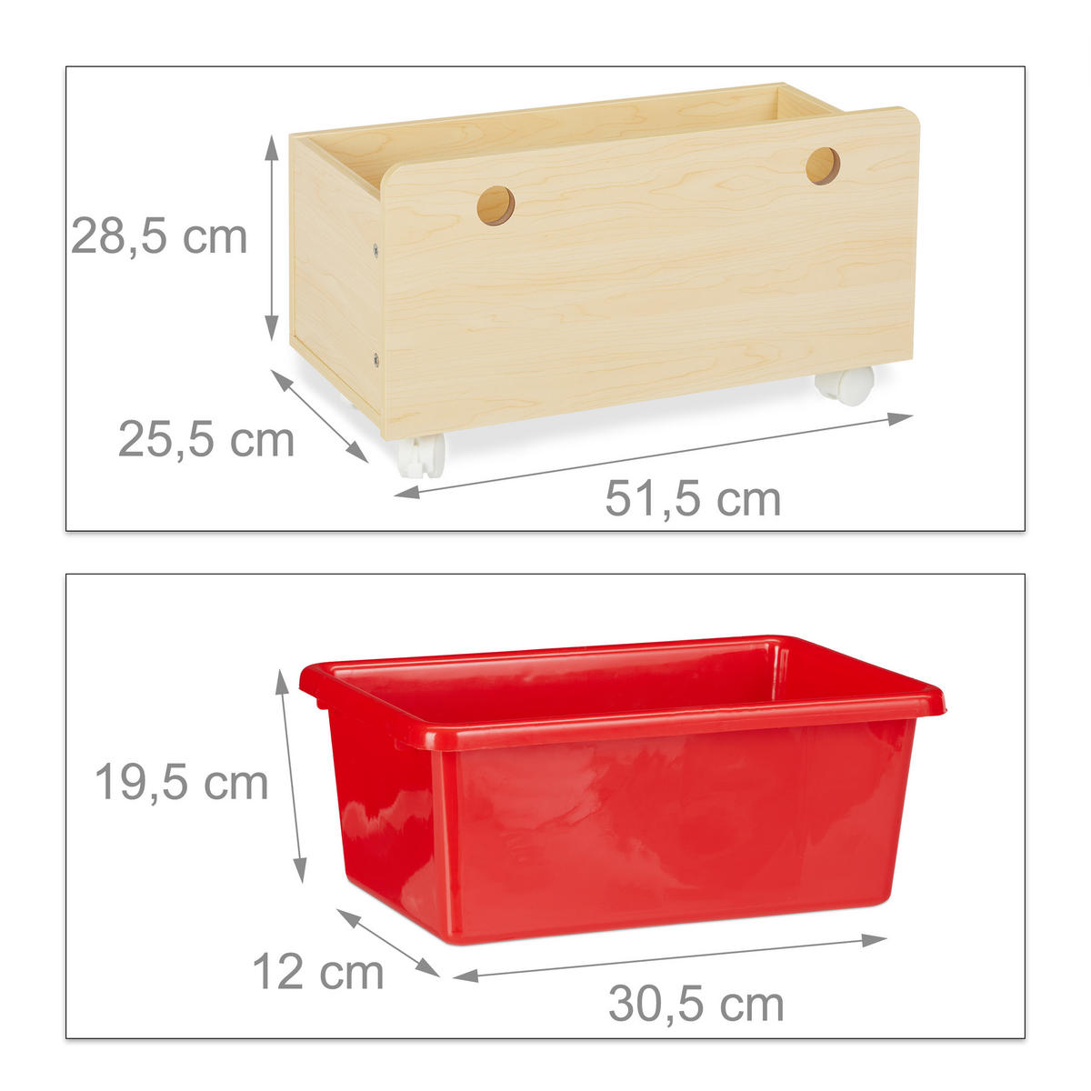 KINDERREGAL Spielzeug - Hellbraun, Holzwerkstoff/Kunststoff (108/88/29cm) - Relaxdays