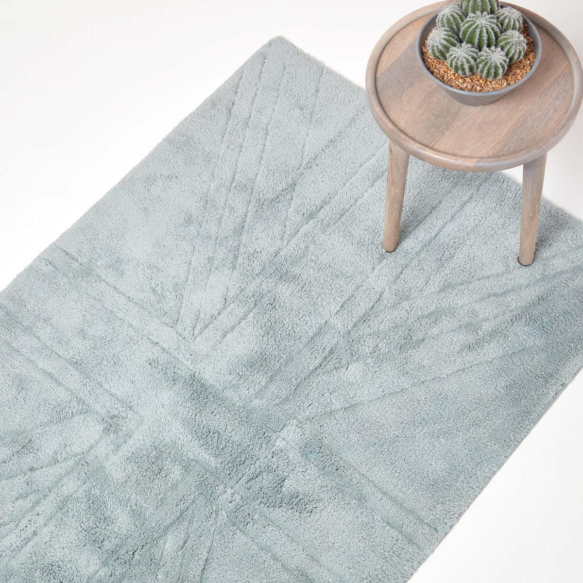 HOCHFLOR-TEPPICH Union Jack 50/80 cm - Grau, Textil (50/80cm) - Homescapes