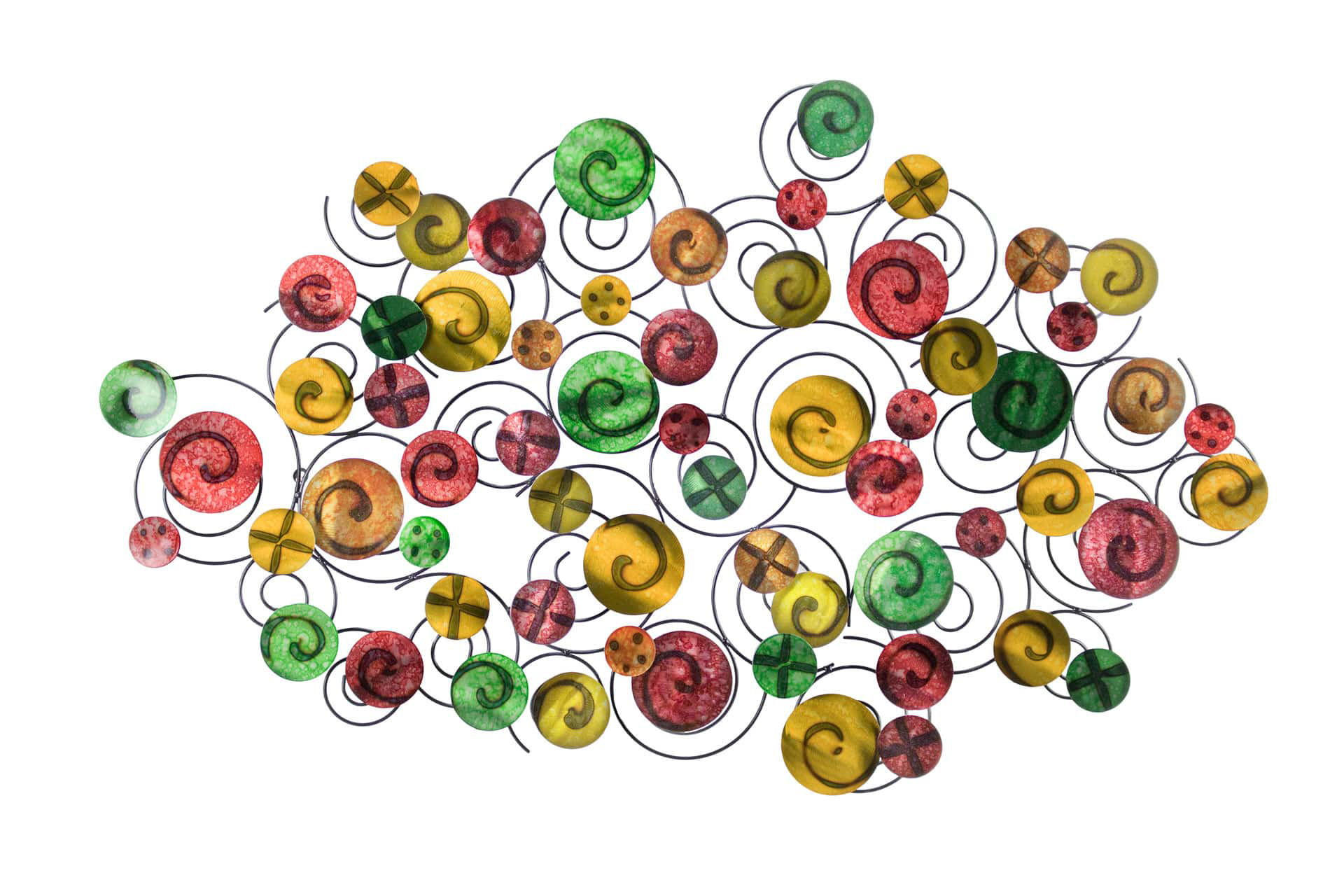 WANDDEKO Bunt 115/71 cm - Multicolor, Metall (3.6/71/8cm) - KUNSTLOFT