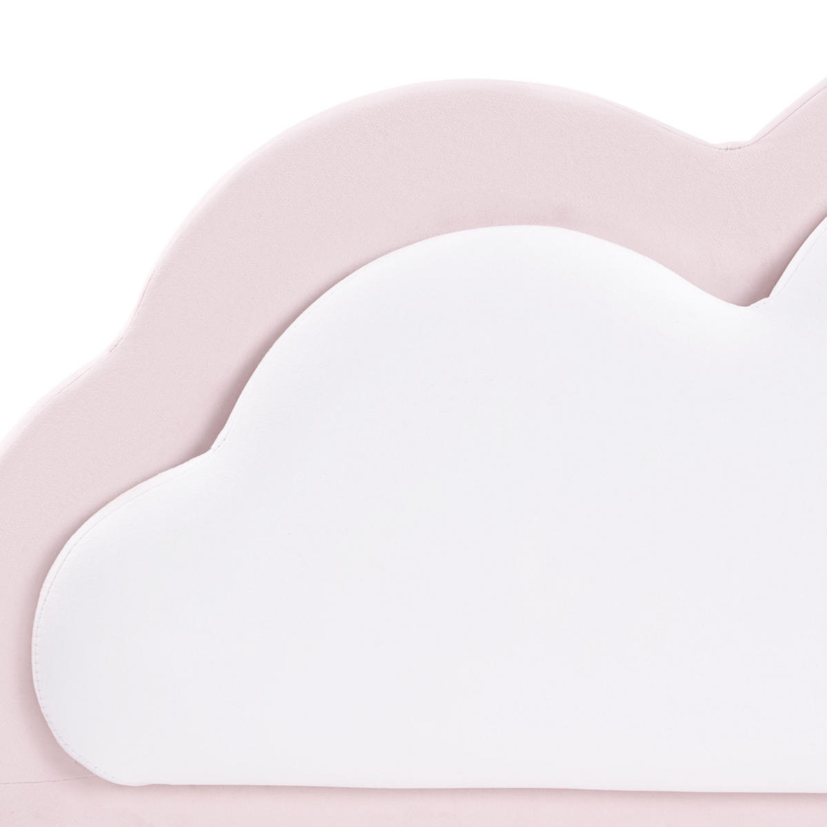 KINDERBETT 90x200 cm Rosa Mazou - Pink, Textil (90/200cm) - Beliani