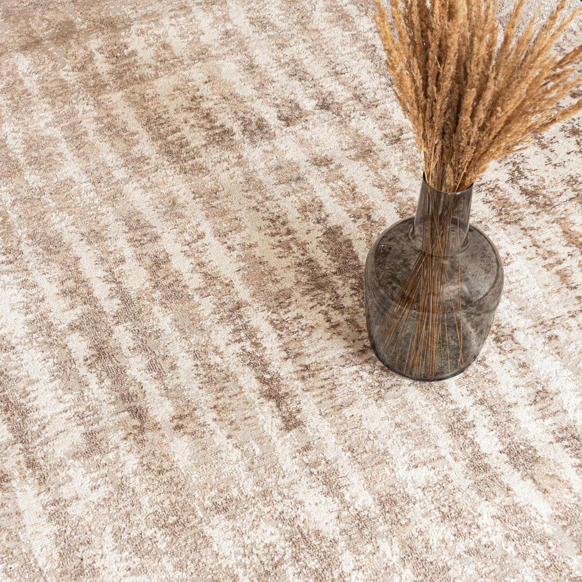 TEPPICH Beige Modern Abstrakt - Kurzflor Rechteckig Stilvoller - Creme - 160 x 230 cm - Hellbraun, Textil (160/230cm) - Mazovia