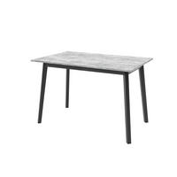 ESSTISCH ENZO S Ausziehbar 125 - 165 / 80 x 77 cm - Schwarz/Grau, Holz (125/80/77cm) - MASSENO