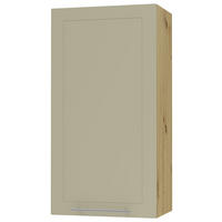 KÜCHENHÄNGESCHRANK Kvantum W4/50 Vanille Matt / Eiche Artisan Matt 50 / 32,5 / 96cm - Creme/Eiche Artisan, Holz/Holzwerkstoff (50/96/32.5cm) - Feldmann-Wohnen