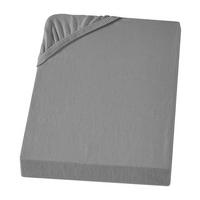 SPANNBETTLAKEN-BOXSPRINGBETT 140x200 - 160x200 Jersey Spannbetttuch 100% Baumwolle, Bettlaken Uni Dunkelgrau - Dunkelgrau, Textil (140/200cm) - Carpe Sonno