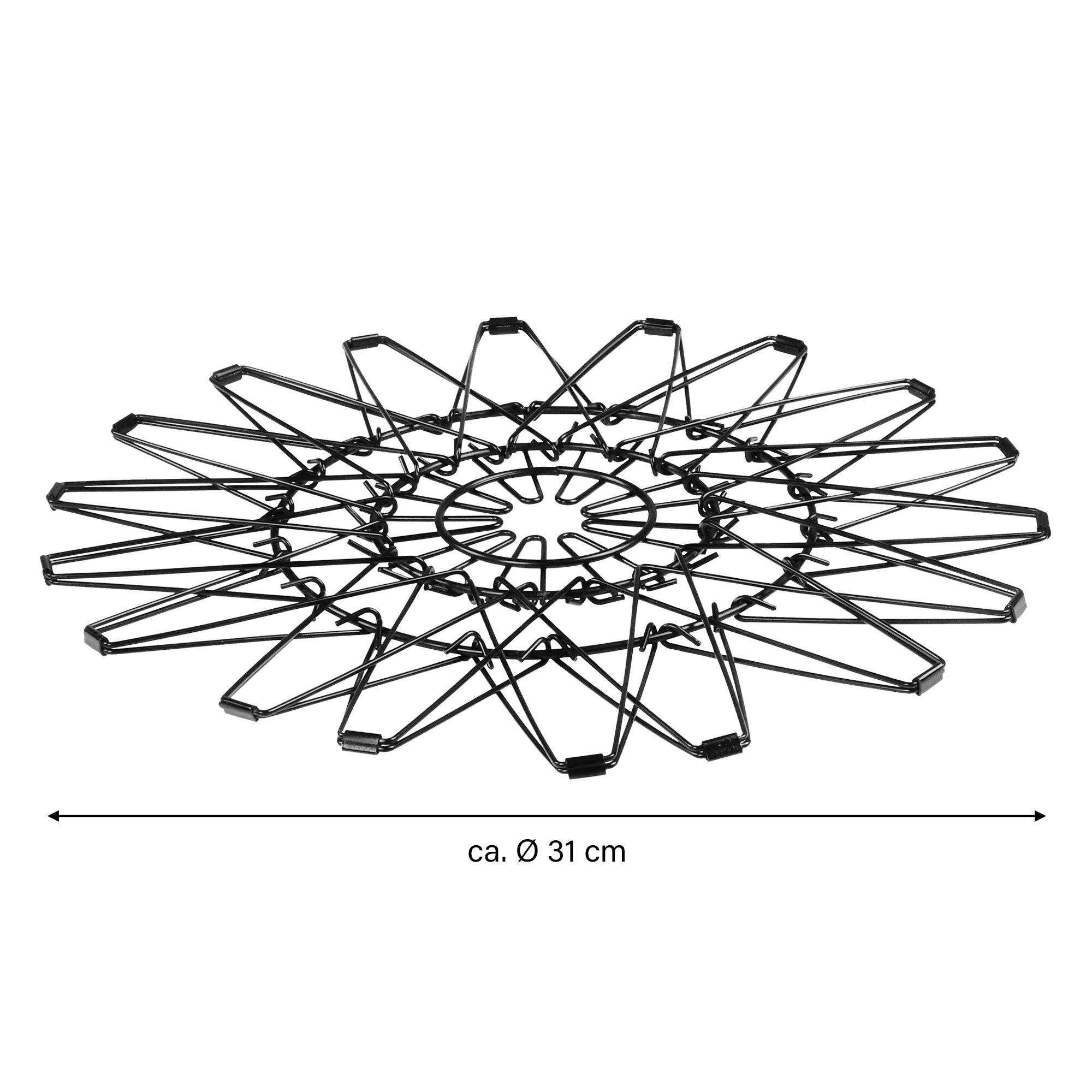 FALTBARER OBSTKORB - Schwarz, Metall (31/19cm) - Stoneline