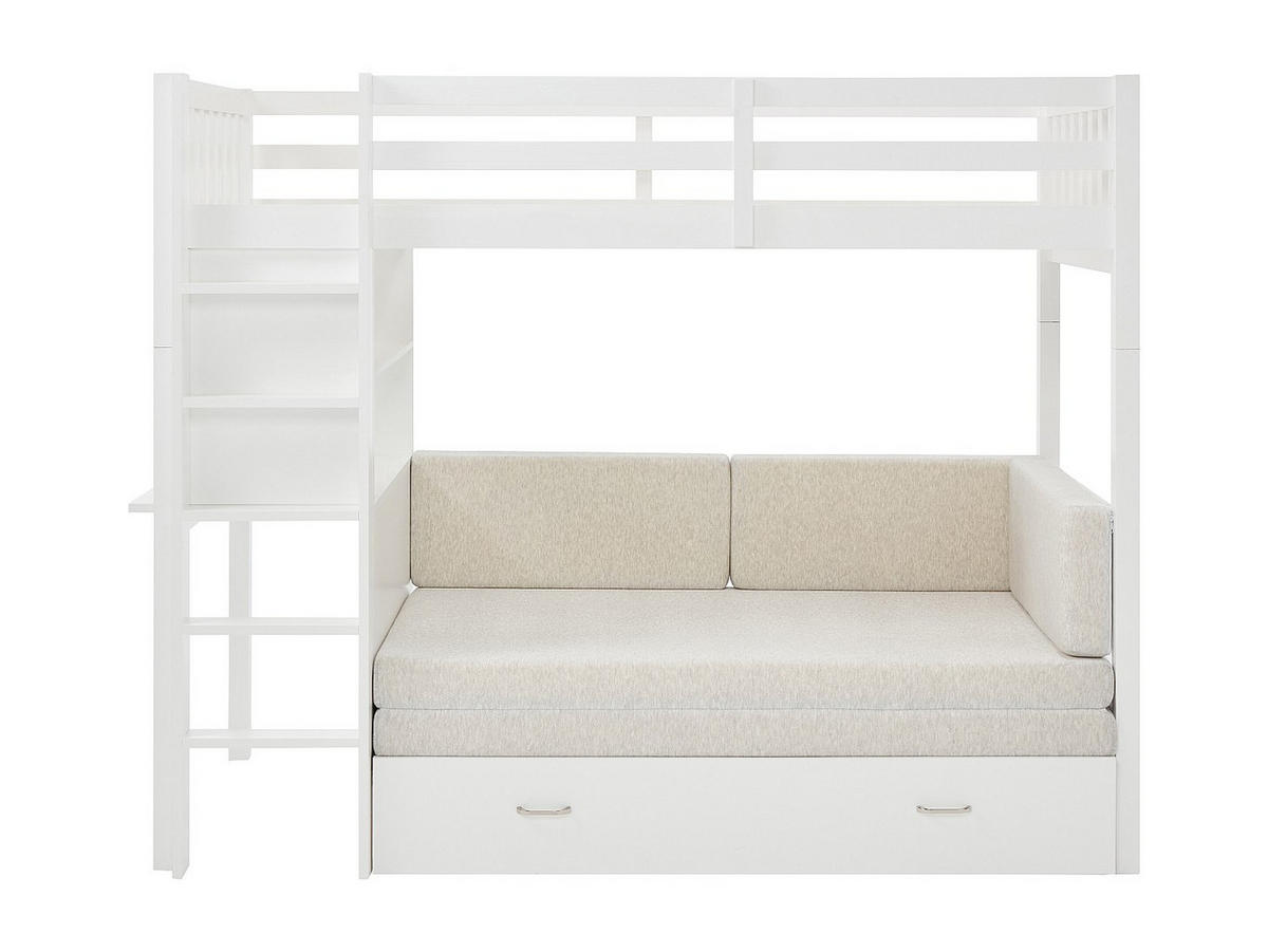 HOCHBETT - 1 Person - holz - weiß Orpelia - Weiß, Holz (90/190cm) - Vente-Unique