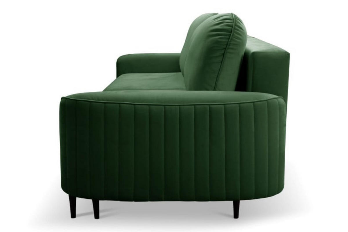SOFA Butelkowa Grün ANES Ausziehbar Drei-Sitzer - Grün, Textil (244/92/102cm) - Sepro Meble