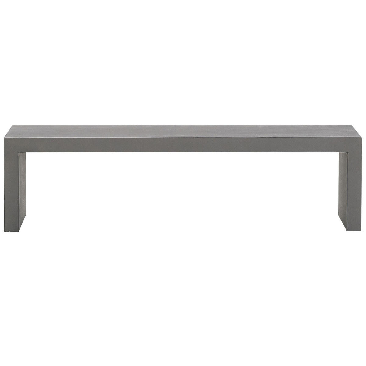 GARTENMÖBEL SET 6-Sitzer Beton grau 2 Bänke U-Form 2 Hocker Taranto - Grau, Stein - Beliani