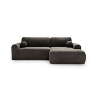 ECKSOFA Savana Grau Rechts - Grau, Holz/Textil (177/257cm) - Graingold