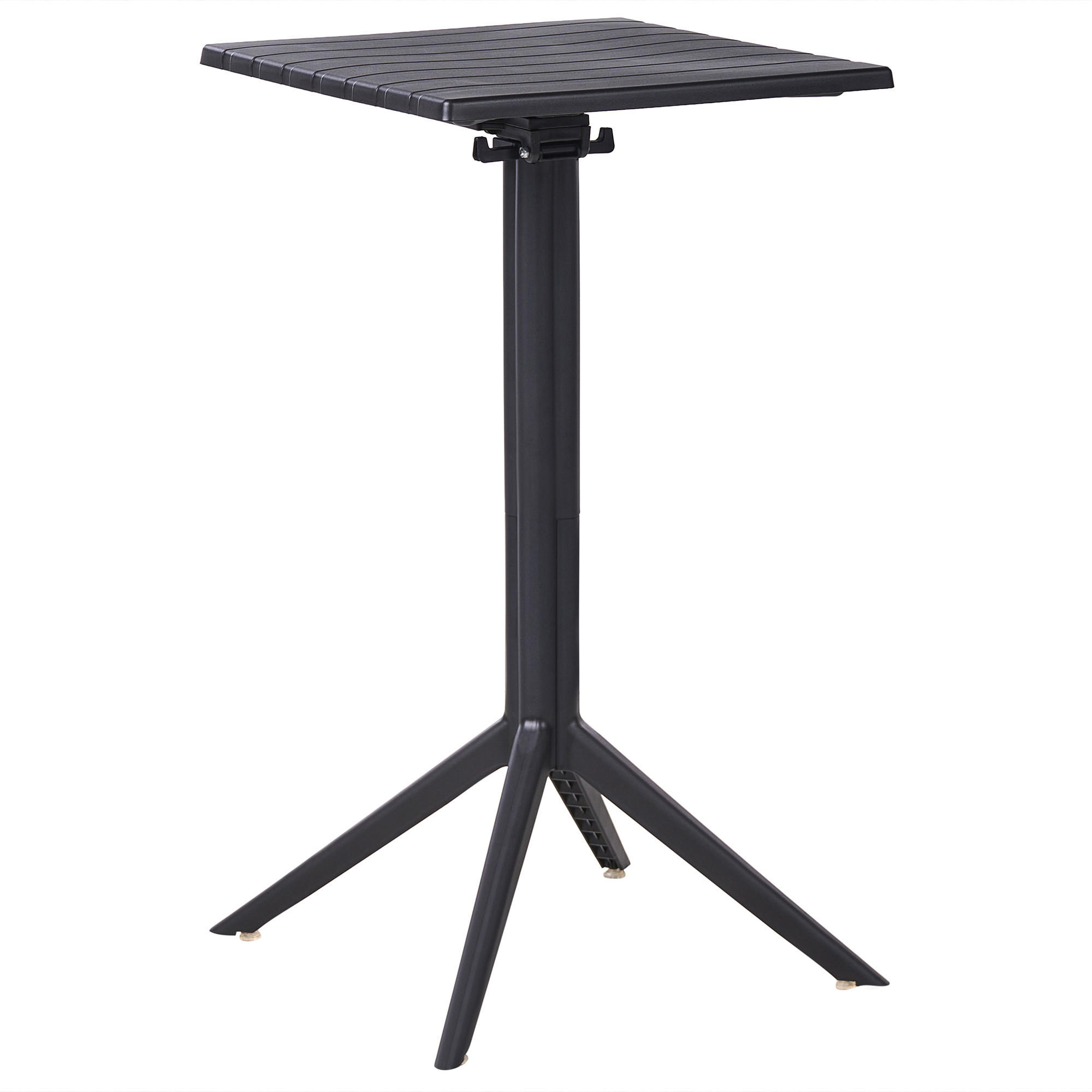 Beliani ZAHRADNÍ BAROVÝ STŮL 60/60 cm Černý Lemnos
