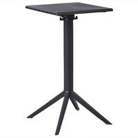 GARTEN-BARTISCH 60/60 cm Schwarz Lemnos - Schwarz, Kunststoff (60/60/111cm) - Beliani