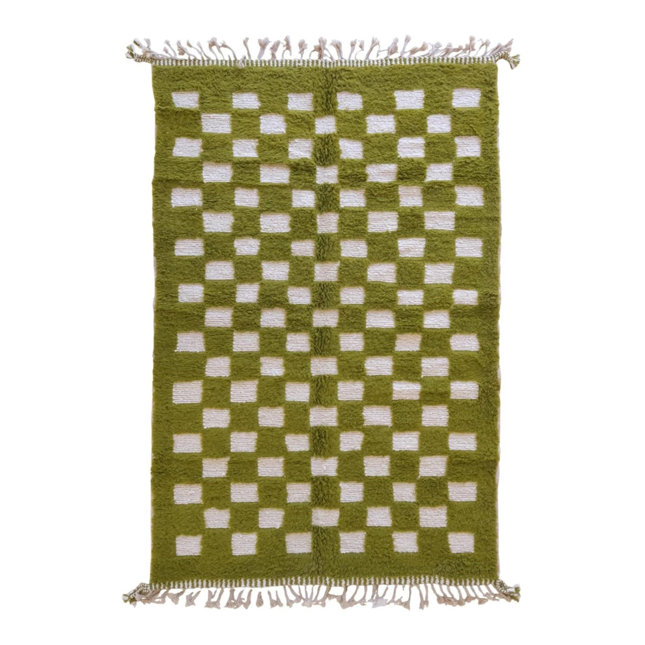 BERBERTEPPICH aus reiner Wolle 184x 288 cm - Grün, Naturmaterialien (184/288cm) - AFK Living