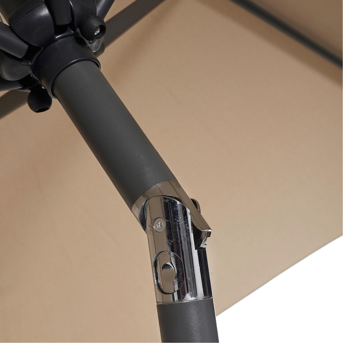 SONNENSCHIRM Siesta - Beige, Textil/Metall (180/180cm) - Butlers