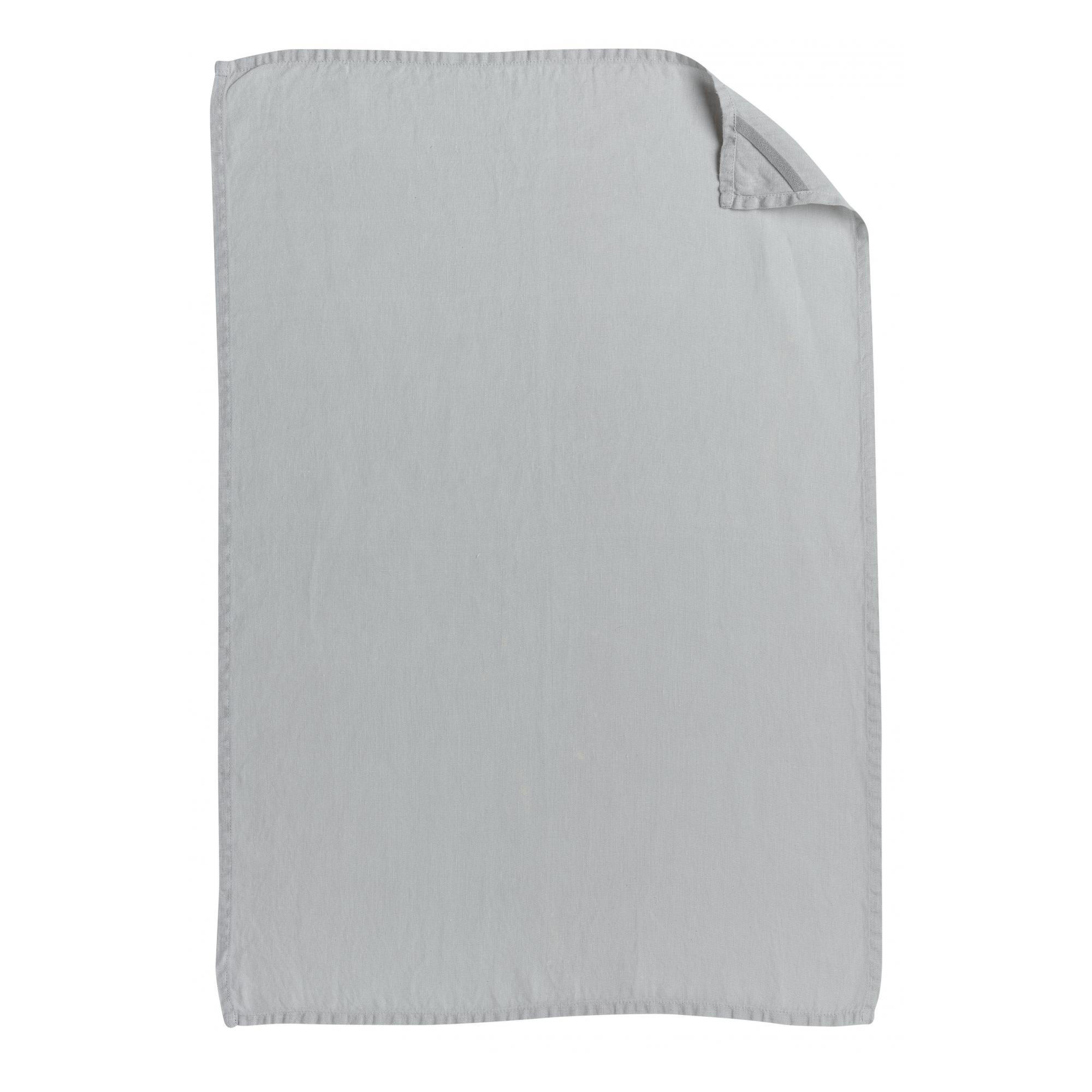 GESCHIRRTUCH AUS HANF Ciara perlweiß 50 x 70 cm - Hellgrau, Textil (50/70cm) - Winkler