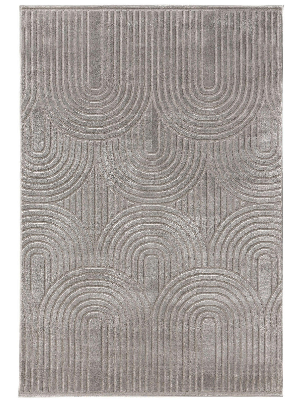 TEPPICH Claire Grau 120x170 cm - Grau, Kunststoff (120/170cm) - benuta