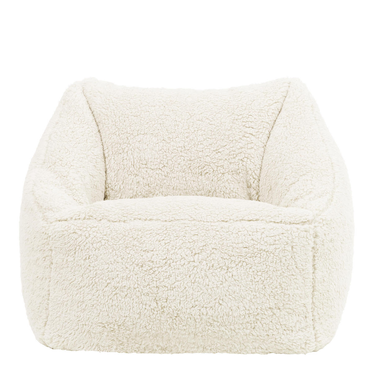 SITZSACK Flauschig für Kinder 2er-Set - Creme, Kunststoff/Textil (55/44/55cm) - icon