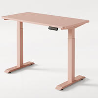 SCHREIBTISCH Elektrisch Höhenverstellbarer HomeOne 120x60cm Rosa/Rosa mit Memory-Funktion, Anti-Kollisions Technologie - Pink, Holzwerkstoff (60/120/72cm) - Desktronic