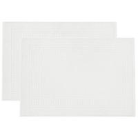 BADEMATTE, 2er-Set, 50x70 cm, 100% Baumwolle, Weiß - Weiß, Textil (50/70cm) - Zollner