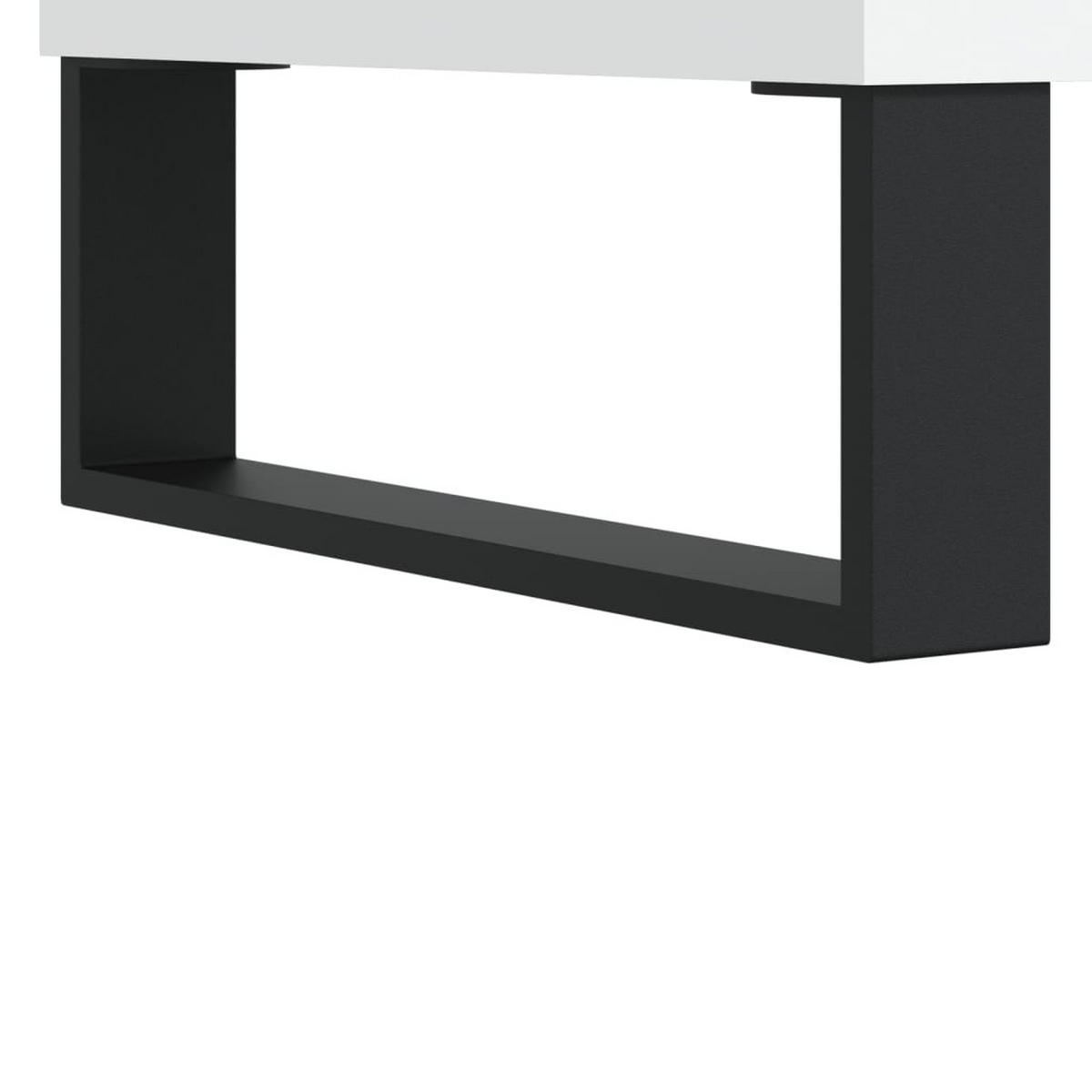 PLATTENSCHRANK Weiss 100/38/48 Cm Holzwerkstoff - Weiß, Holzwerkstoff (38/48/100cm) - vidaXL