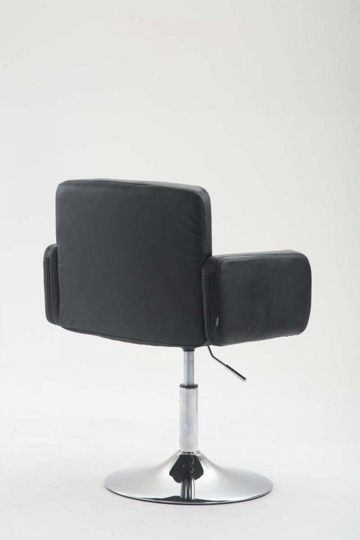 SESSEL Lederlook schwarz - Schwarz, Textil/Metall (58/80/48cm) - CLP