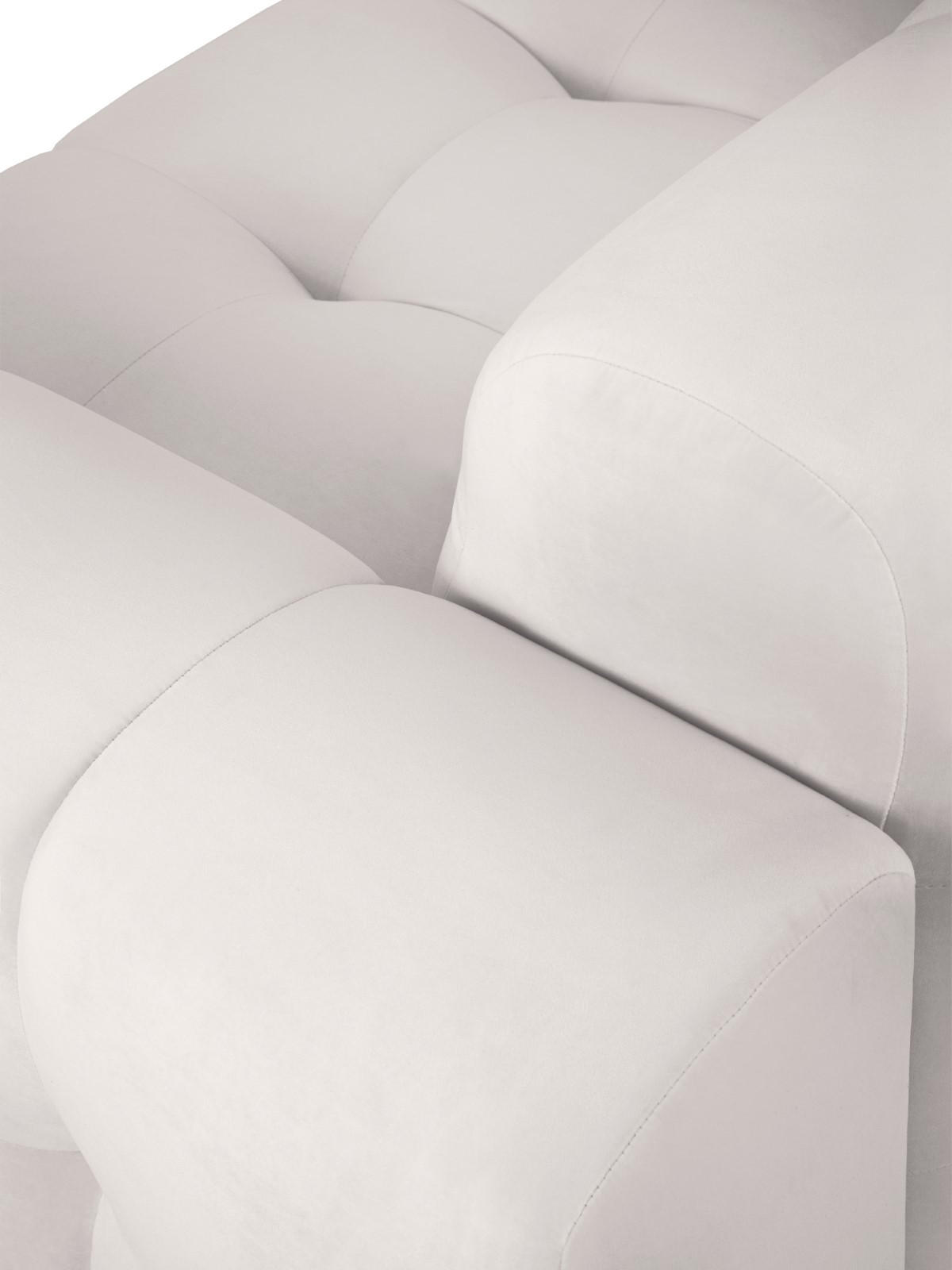 SOFA Kendal aus Samt hellgrau 2 Sitzplätze - Hellgrau, Textil (156/79/103cm) - Micadoni