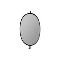 WANDSPIEGEL Lara Spiegel/ Oval Schwarz - Goldfarben, Metall (34/48/30.5cm) - Housecraft Living