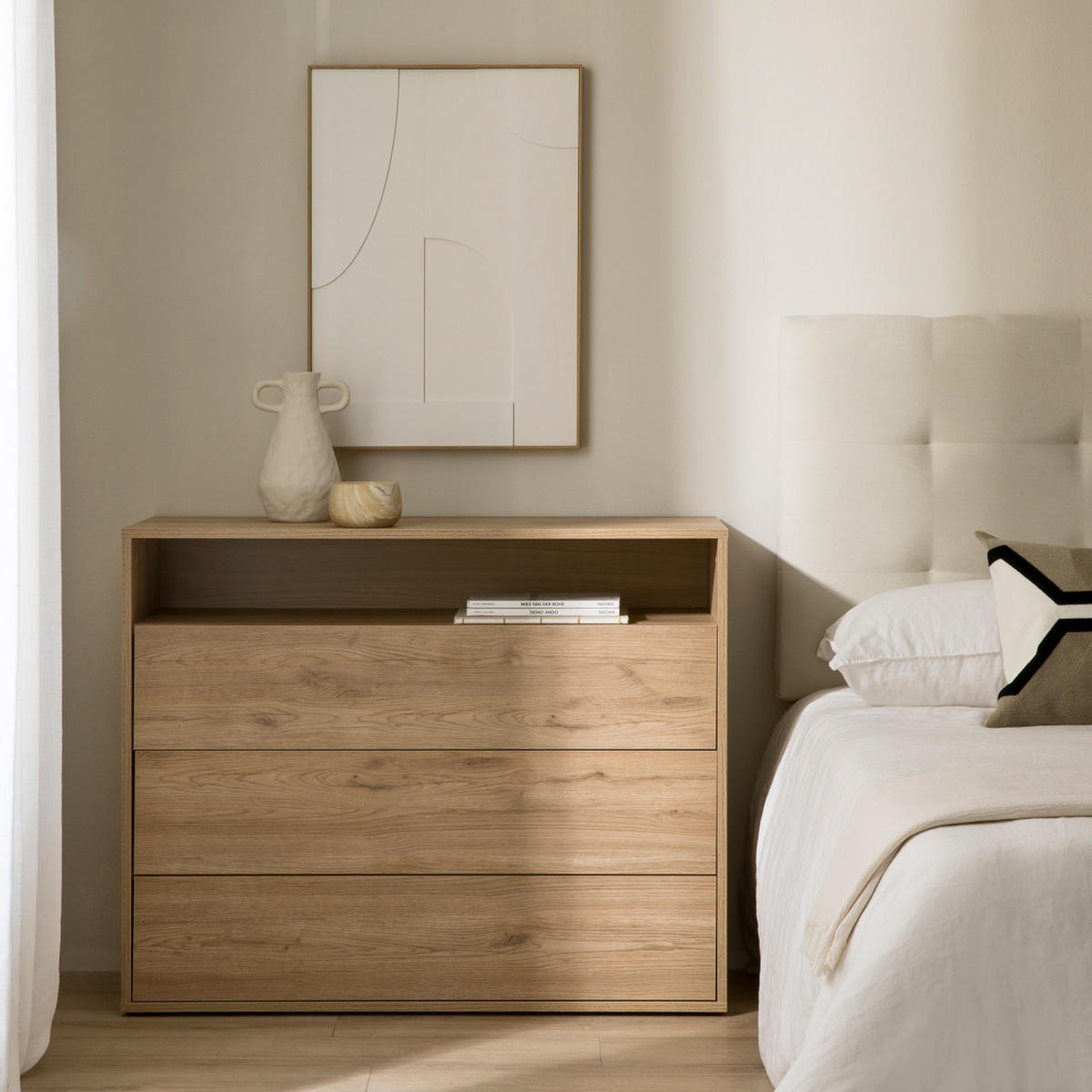 KOMMODE Hegas Natur 103.5 cm x 83.8 cm - Braun, Holzwerkstoff (103/83/40cm) - Kenay Home