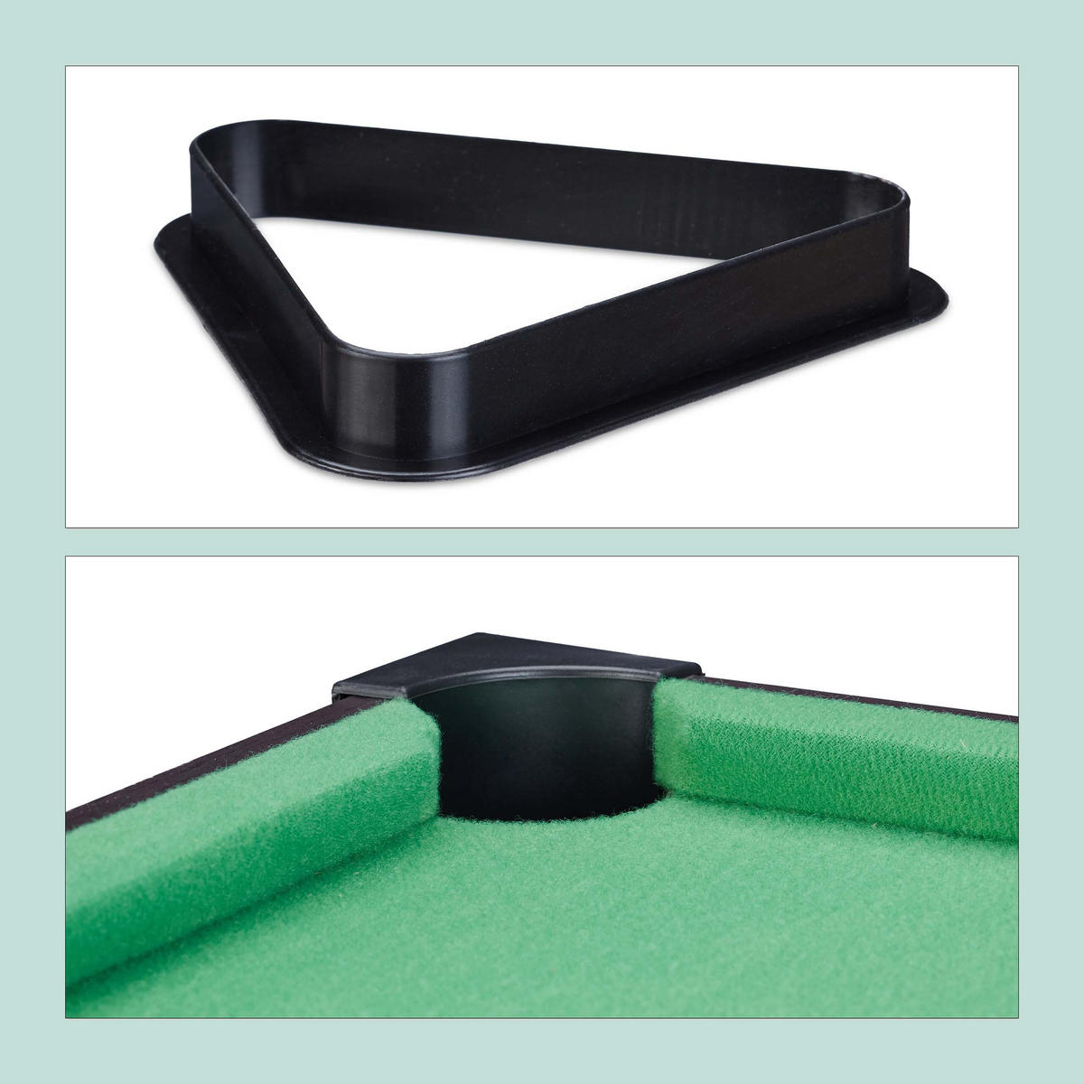 BILJAR Smeđa Zelena mini s priborom - višebojno, drvni materijal/plastika (51/31cm) - Relaxdays