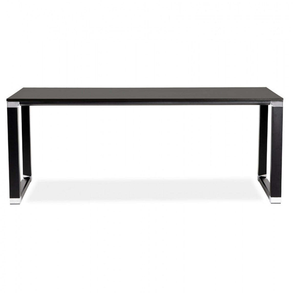 SCHREIBTISCH Schwarz 200x100x74 cm - Schwarz, Holz/Metall (200/100/74cm) - AlterEgo