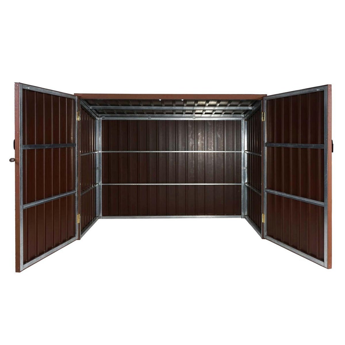 MÜLLTONNENVERKLEIDUNG Braun - Braun, Metall (213/172/112cm) - MCW