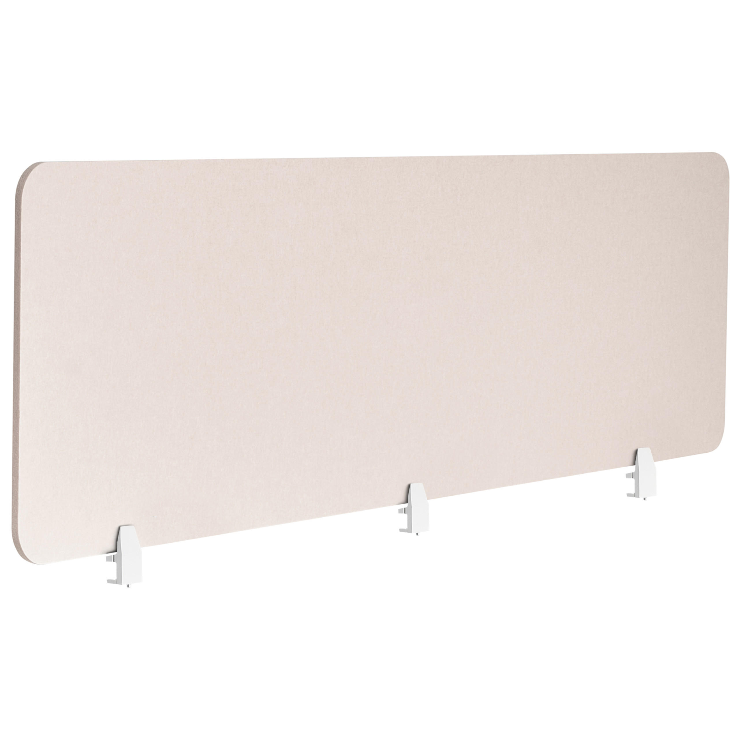 SCHREIBTISCHTRENNWAND 180/50 cm Beige Split - Beige, Textil (180/50/1cm) - Beliani