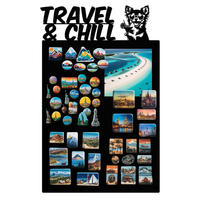 MAGNETTAFEL Chihuahua Schwarz 50x80 cm - Schwarz, Metall (50/80/0.7cm) - ANWICAR