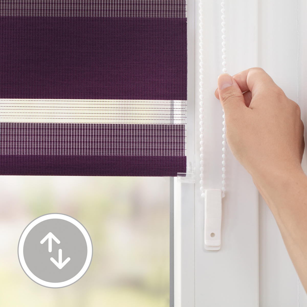 DUO ROLLO KLEMMFIX, OHNE BOHREN - Brombeere, Kunststoff (80/200cm) - Lichtblick Original