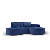 ECKSOFA L-förmiges Modena Soft Dunkelblau Rechts - Dunkelblau, Holz (236/165cm) - Kaiser Möbel