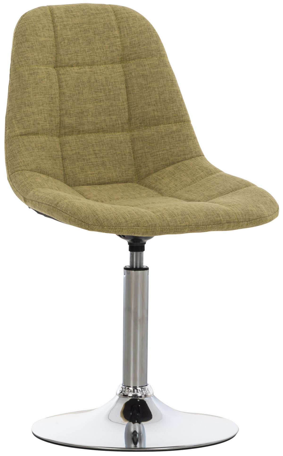 DREHSTUHL Stoff grün - Chromfarben/Grün, Textil/Metall (48/84/52cm) - CLP
