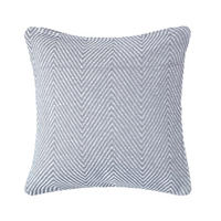 KISSENHÜLLE Halden Fischgrät 45/45 cm - Grau, Textil (45/45cm) - Homescapes