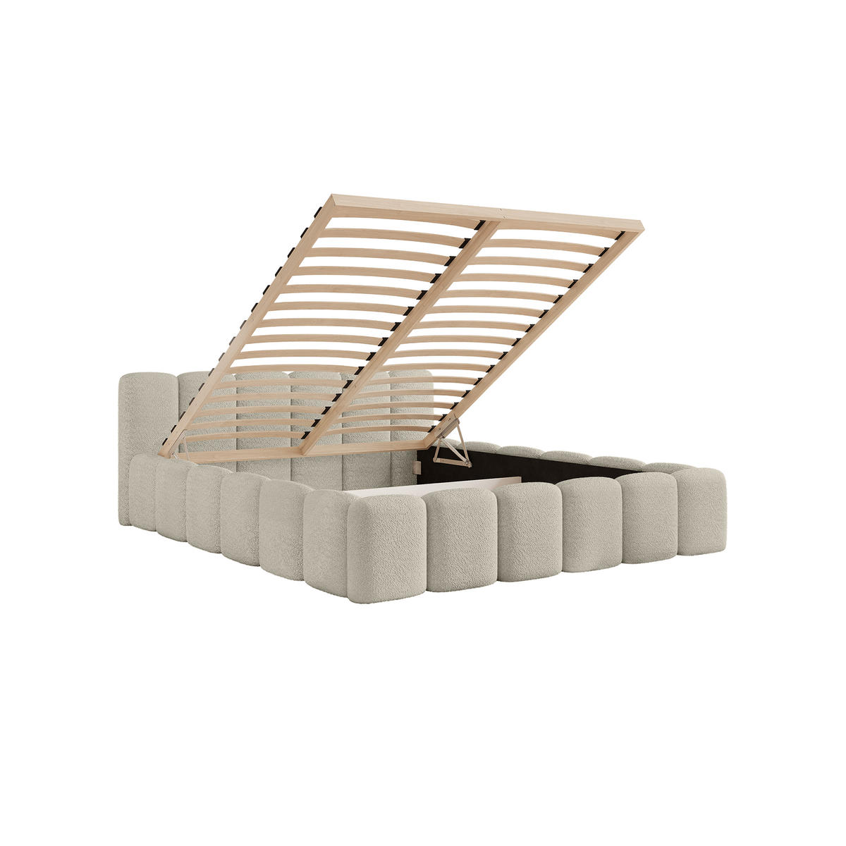 POLSTERBETT Alloggio 180x200 cm, Beige - Beige, Textil (180/200cm) - Fedve