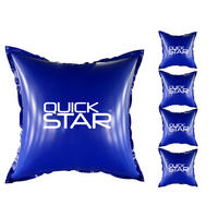 POOLKISSEN 5 Stück Eckig 120x120 cm Blau - Blau, Kunststoff (120/120cm) - QUICK STAR