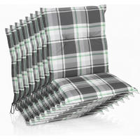 NIEDERLEHNERAUFLAGE Sunny MK 100x50x6cm Mintgrün Kariert (8tlg) - Mintgrün, Textil (50/6/100cm) - Beautissu 