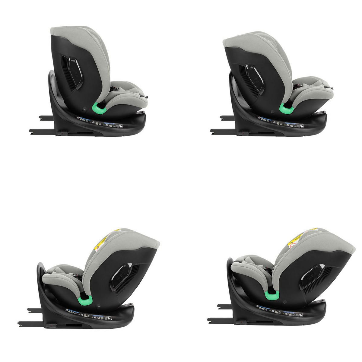 KINDERSITZ i-Tour i-Size hellgrau (40-150 cm) Gruppe 0+/1/2/3, Isofix, drehbar - Hellgrau/Grau, Kunststoff (44/56/50cm) - Kikka boo